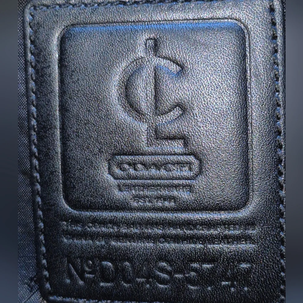 Vintage Coach Black‎ Flatiron II Pebbled Leather Messenger Bag D04S-5747 - Picture 11 of 15